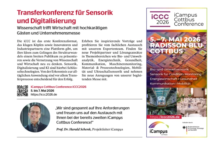 Beitrag zu Transferkonferenz für Sensorik und Digitalisierung