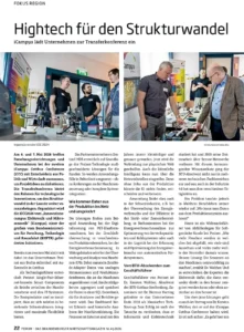 Beitragsbild zu Hightech für den Strukturwandel